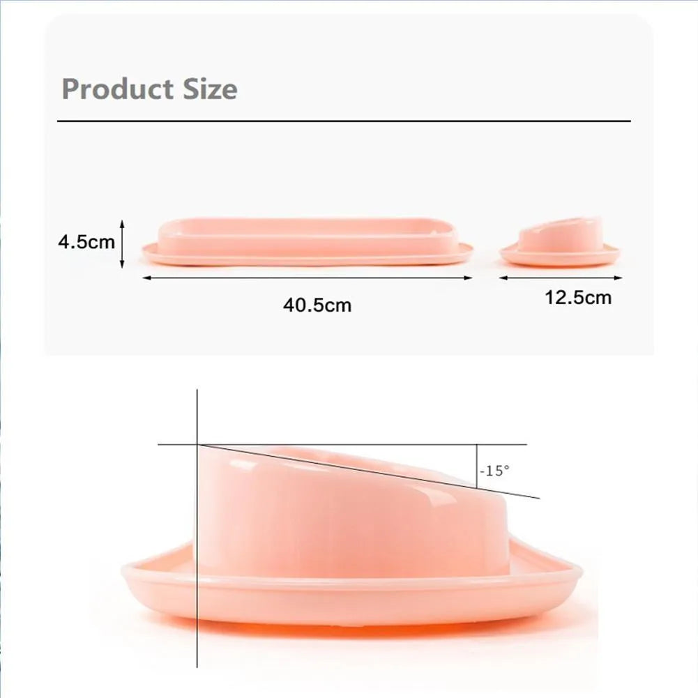 Green weighted pet bowl with anti-slip feet for cats and dogs on a floor.