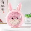 Cartoon children's singing alarm clock with night light in pink and blue colours