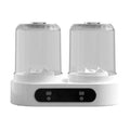 White double bucket mini washing machine with USB power connection for portable laundry use
