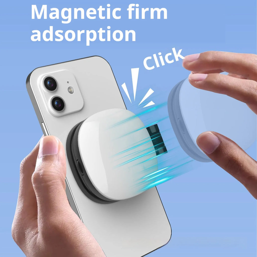 Black and white mobile phone magnetic selfie fill light with three-colour temperature adjustment