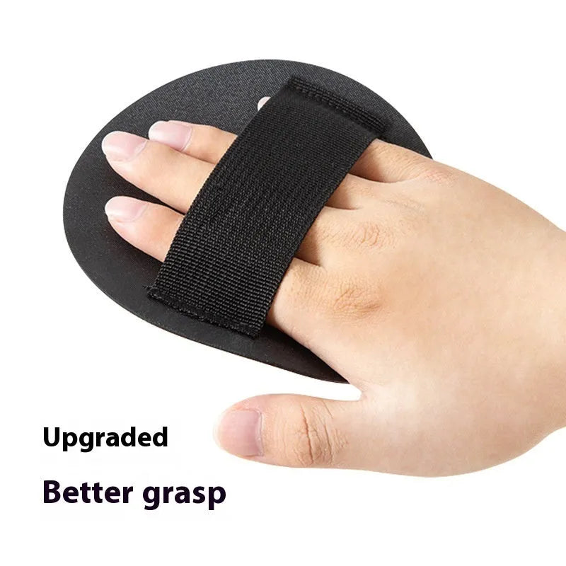 Rubber finger style bath scrubber with round cake pattern design for body exfoliation