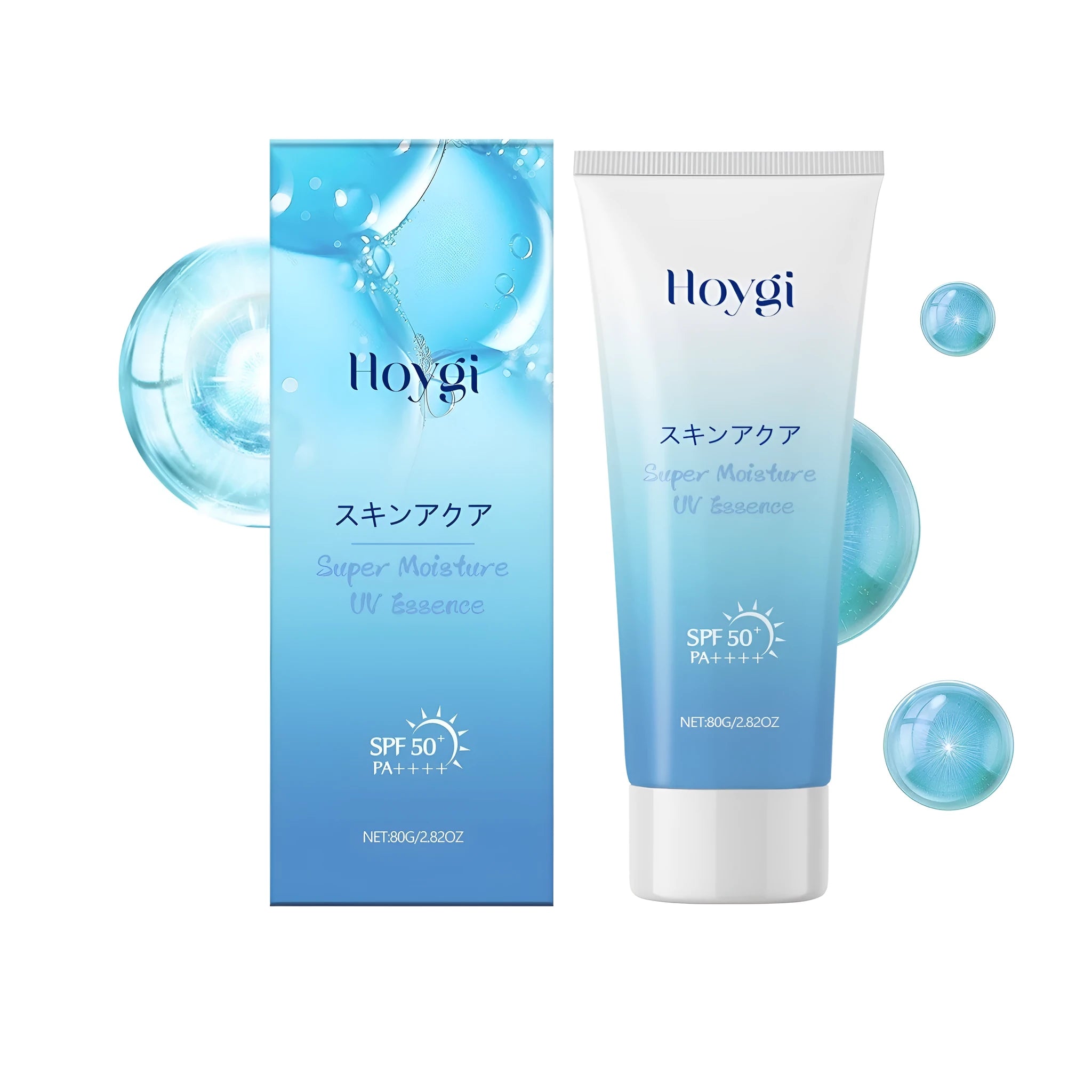 80g tube of refreshing moisturising facial sunscreen with hyaluronic acid