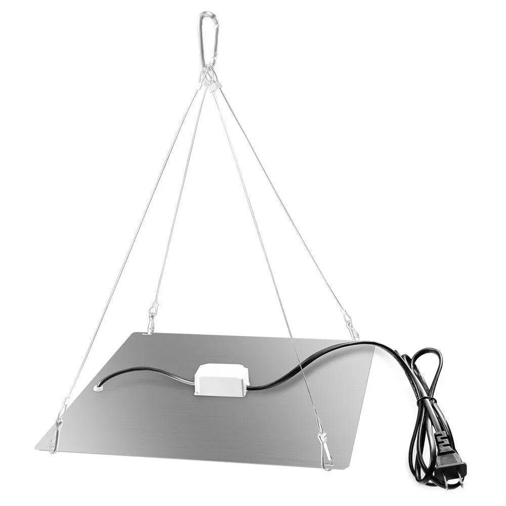 Aluminium LED plant growing light with hook for indoor fruits and vegetables.