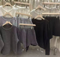 Women's loose-fitting knitted sweater and wide leg shorts two-piece set in oatmeal colour