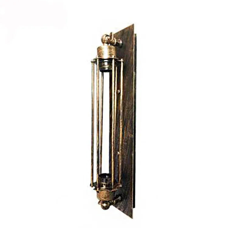 Industrial retro iron wall lamp in antique finish, 470mm tall.