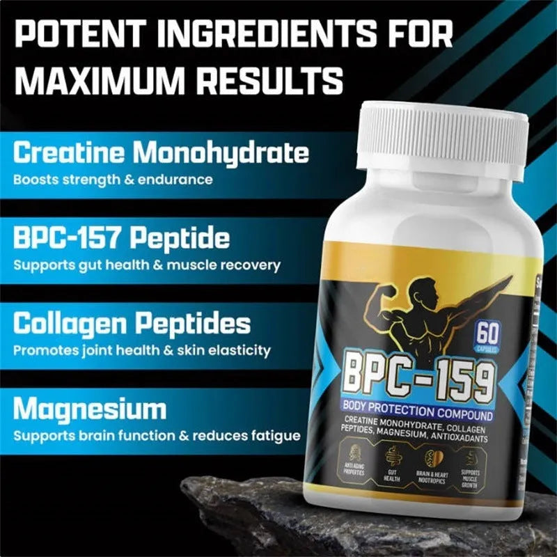 Body energy supplement capsules in one bottle packaging