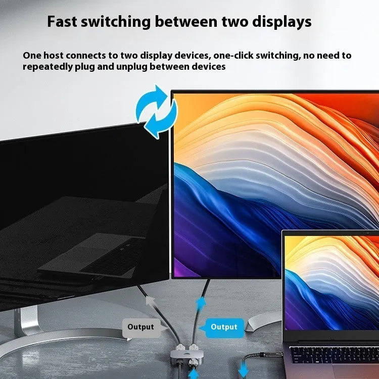Alloy HDMI cable separator for computer to television connections in black or grey finish