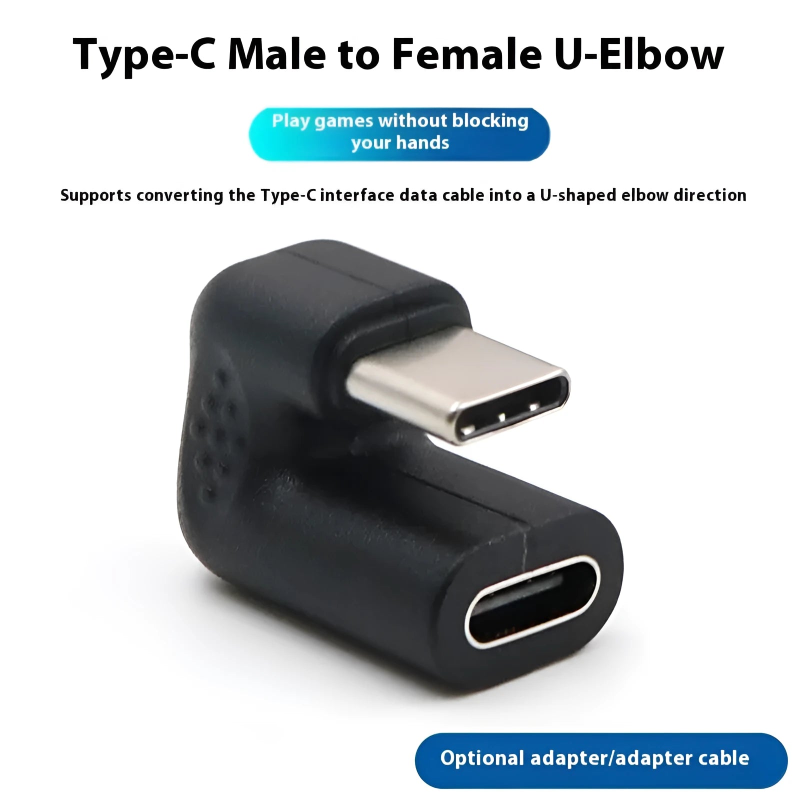 U-bend design mobile phone and tablet adapter extension cable with four adapter set