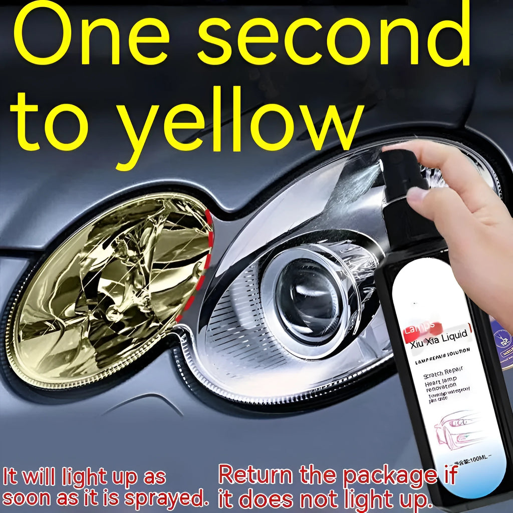100 ml bottle of headlight restoration liquid for car headlight lens repair.