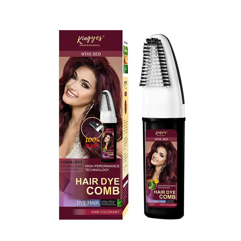 200ml bottle of hair dye in a choice of brown, wine red, or dark brown shade.