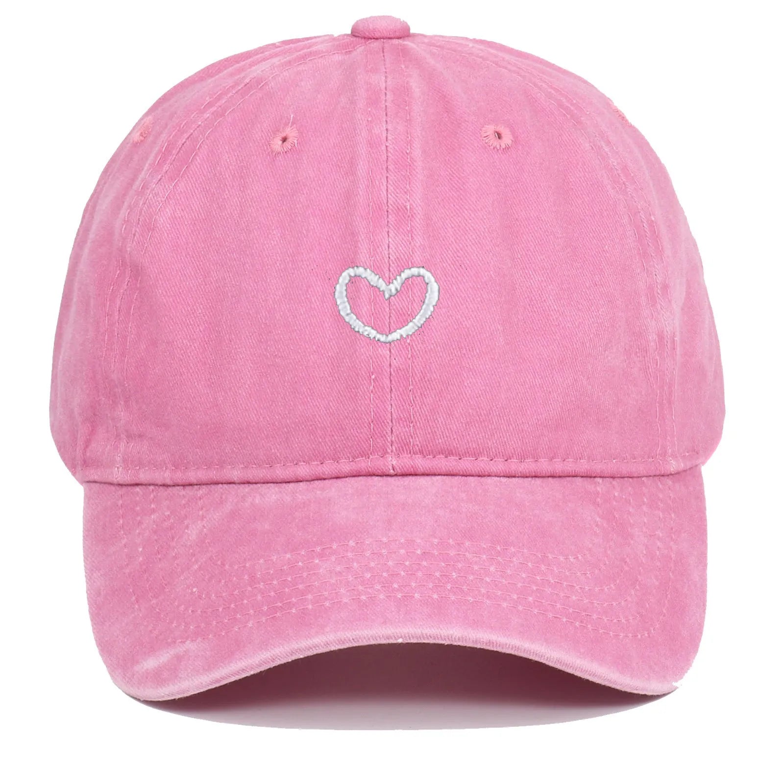 Cotton baseball cap with embroidered design and adjustable sizing in multiple colour options