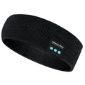 Bluetooth 5.4 sports headband in black with removable washable band and storage bag