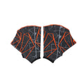 Duck feet webbed swimming gloves in nylon with colour print options and sizes S, M, L