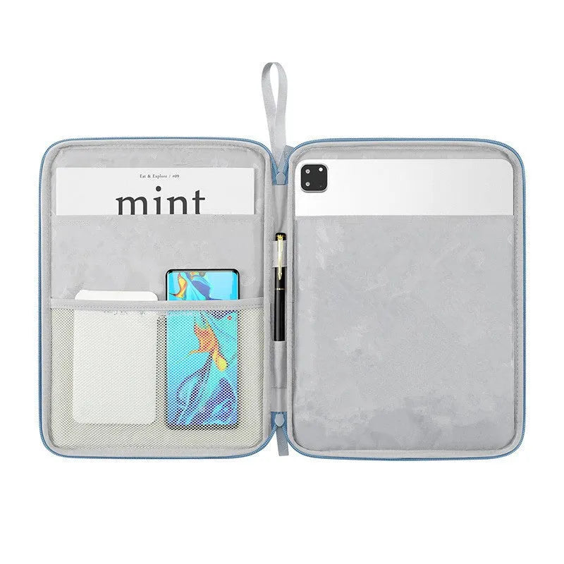 Imitation leather tablet protective case in light grey colour for 10.9 inch or 12.9 inch devices