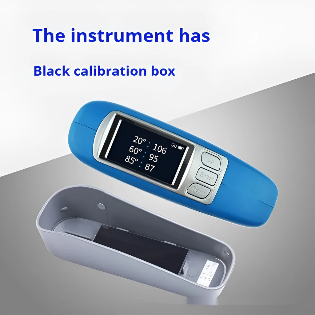 Portable ceramic stone glossiness tester with measurement display