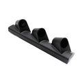 Black ABS instrument mounting bracket for 52mm car gauges with three-hole right-drive configuration