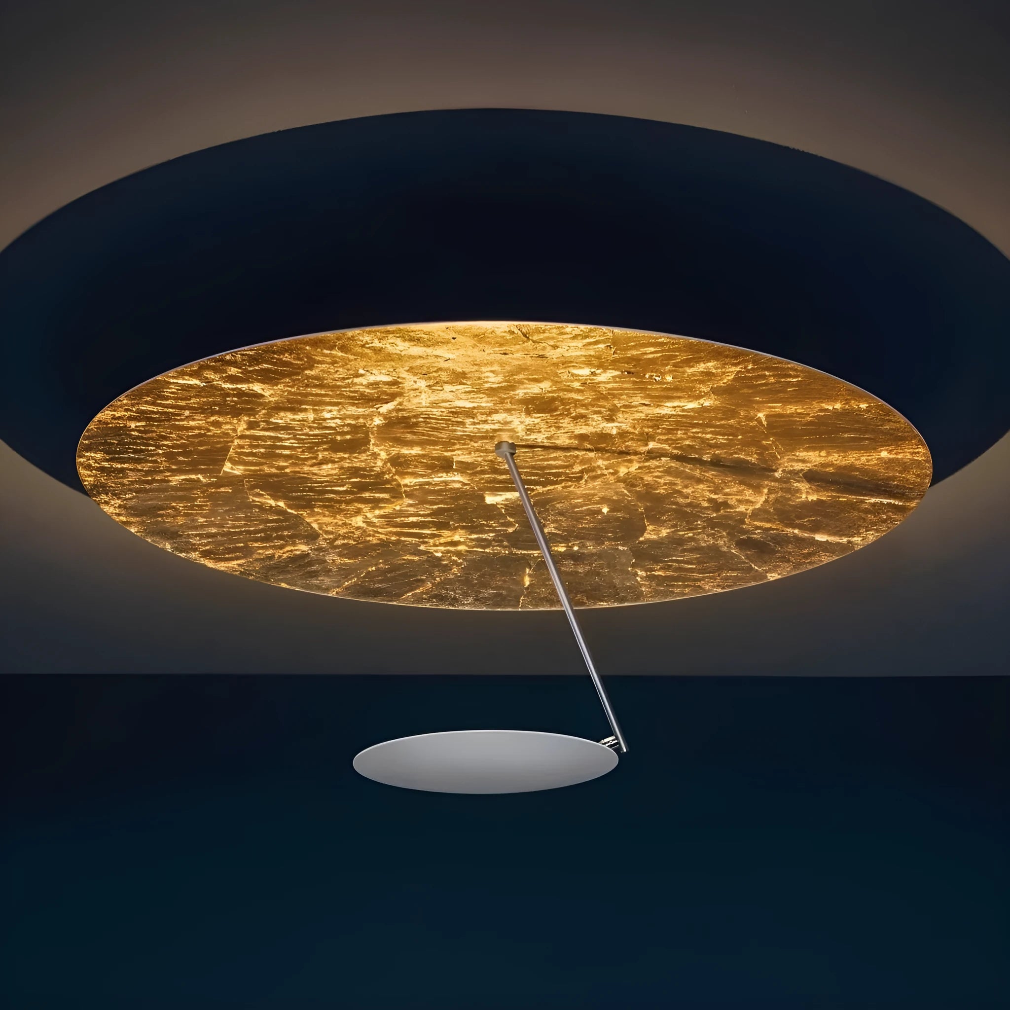 Creative iron chandelier ceiling lamp with warm LED lighting in 50cm diameter