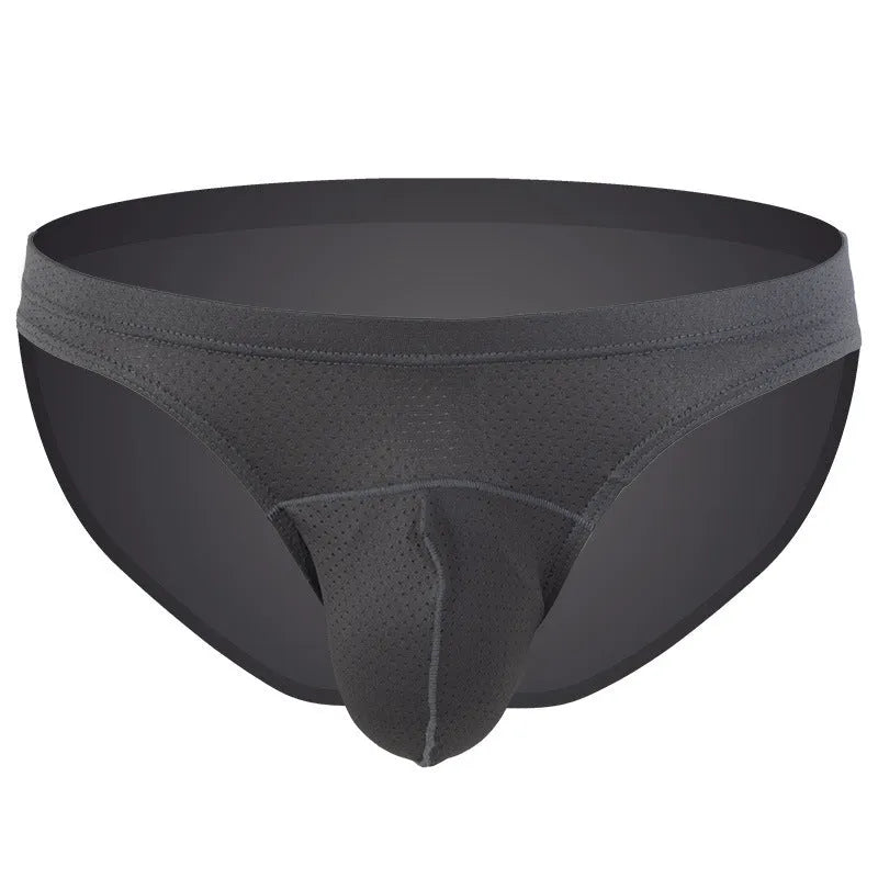 Men's loose fit transparent nylon underwear in blue colour