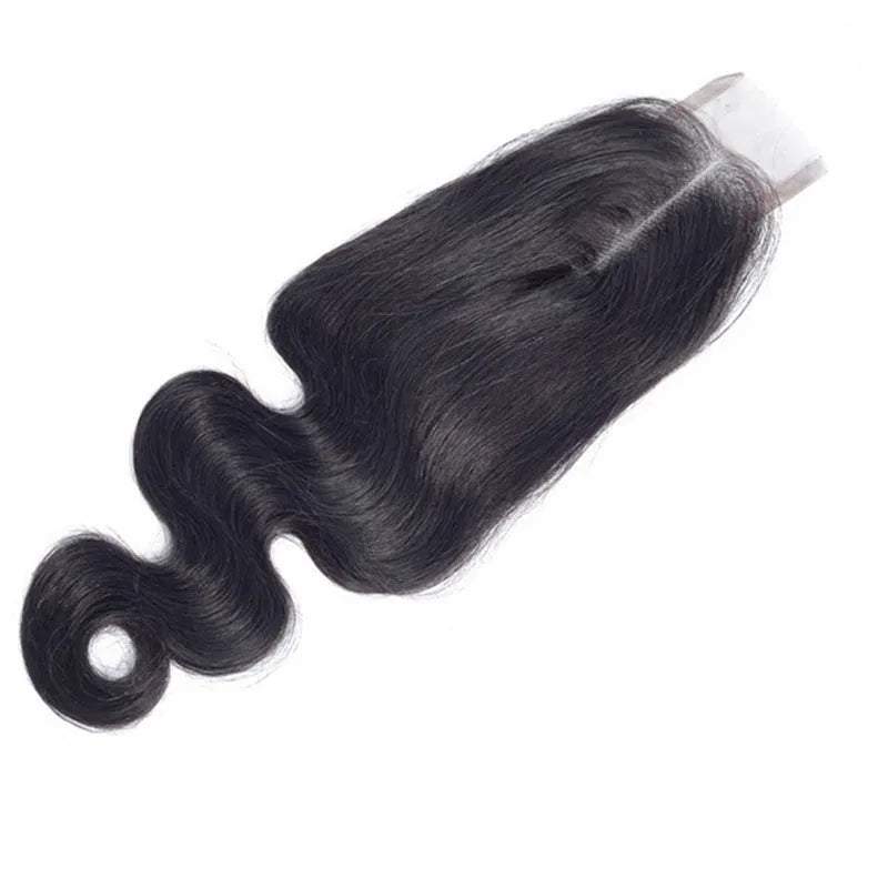 Straight human hair wig in natural colour showing hand-woven construction with length options from 8 to 20 inches