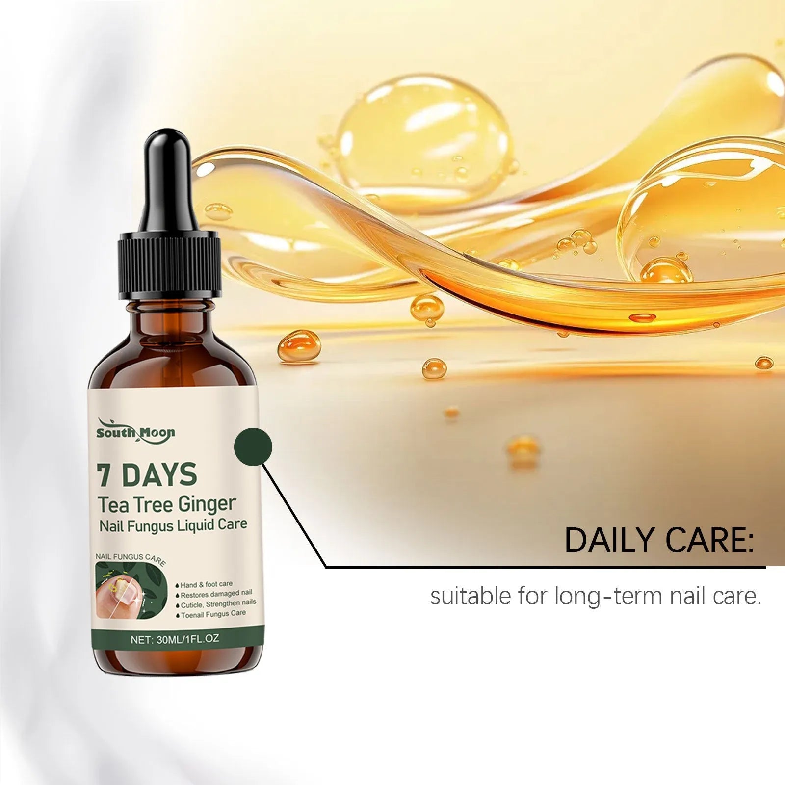 30ml bottle of nail care brightening and nourishing solution