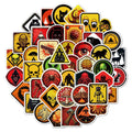 Waterproof personalised helmet stickers pack with bright film coating and warning slogans