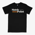 Black men's t-shirt with a bold 3D digital printed pattern, round neck, and short sleeves.