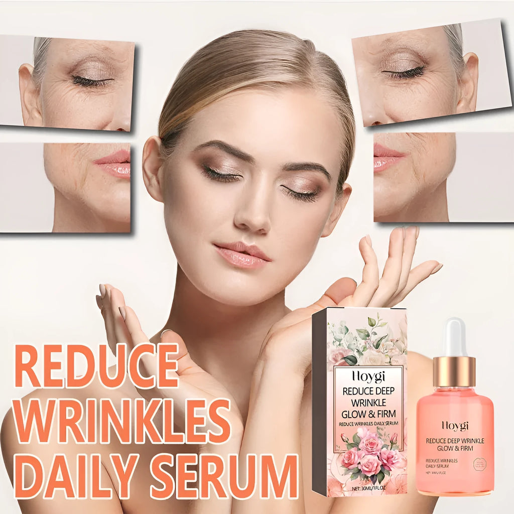 30ml amber glass bottle of rose essential oil serum for face care