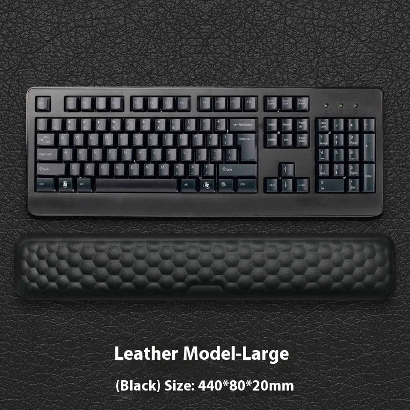 Memory cotton mouse wrist pad with silicone base in cloth or leather finish