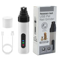 Electric dog nail trimmer with LED display showing speed settings and automatic piercing mechanism