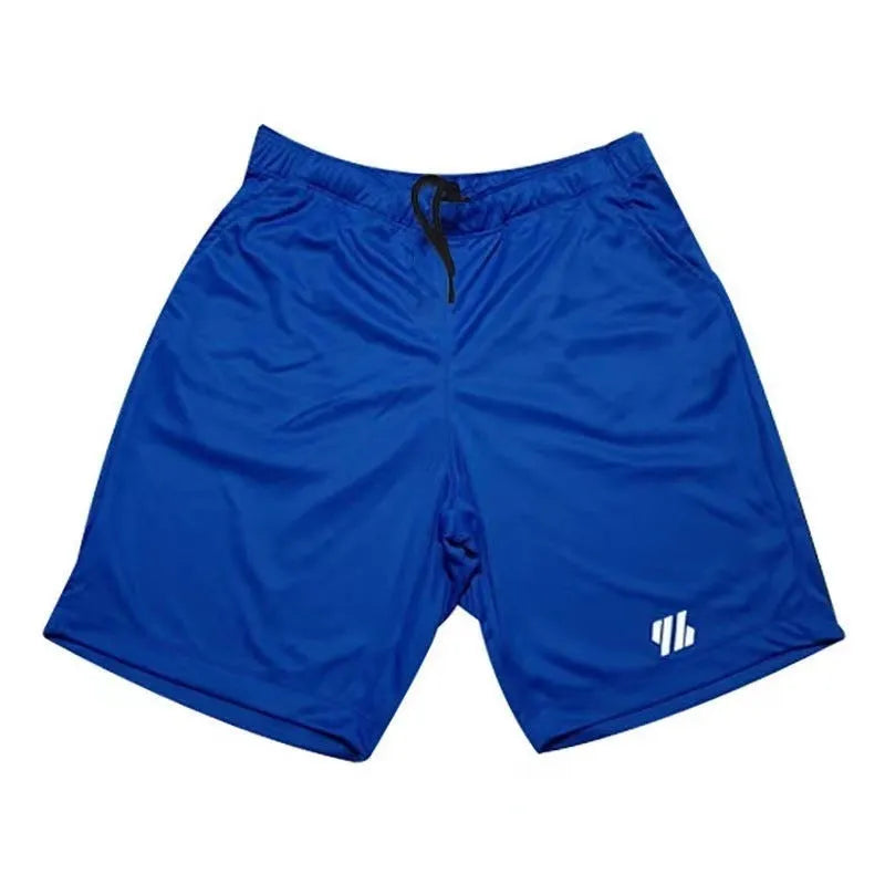 Man's loose-fitting metal silk sports shorts in army green colour for summer running.