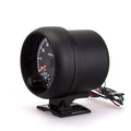 Black automotive tachometer with blue light pointer for car dashboard RPM measurement