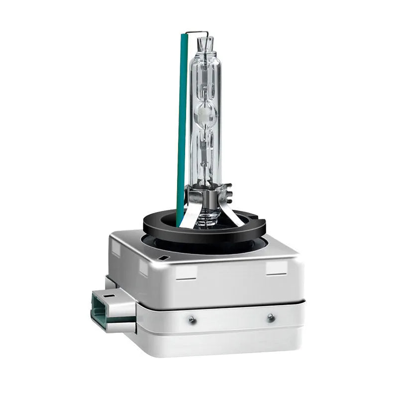 Xenon automotive replacement bulb with aluminium alloy shell for D1S or D1R headlights.