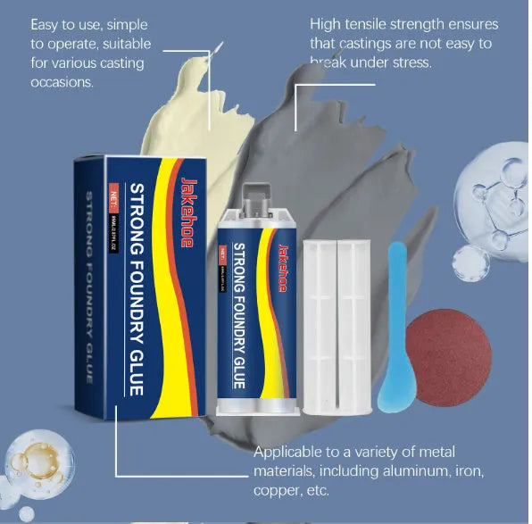 85ml metal sealant epoxy adhesive tube with push rod, scraper, and sandpaper for stainless steel copper aluminium repairs
