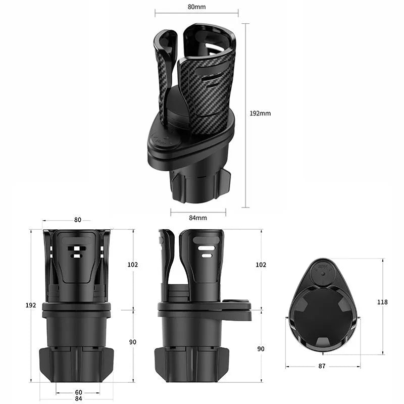 Car cup holder modification accessory in carbon fibre matte finish