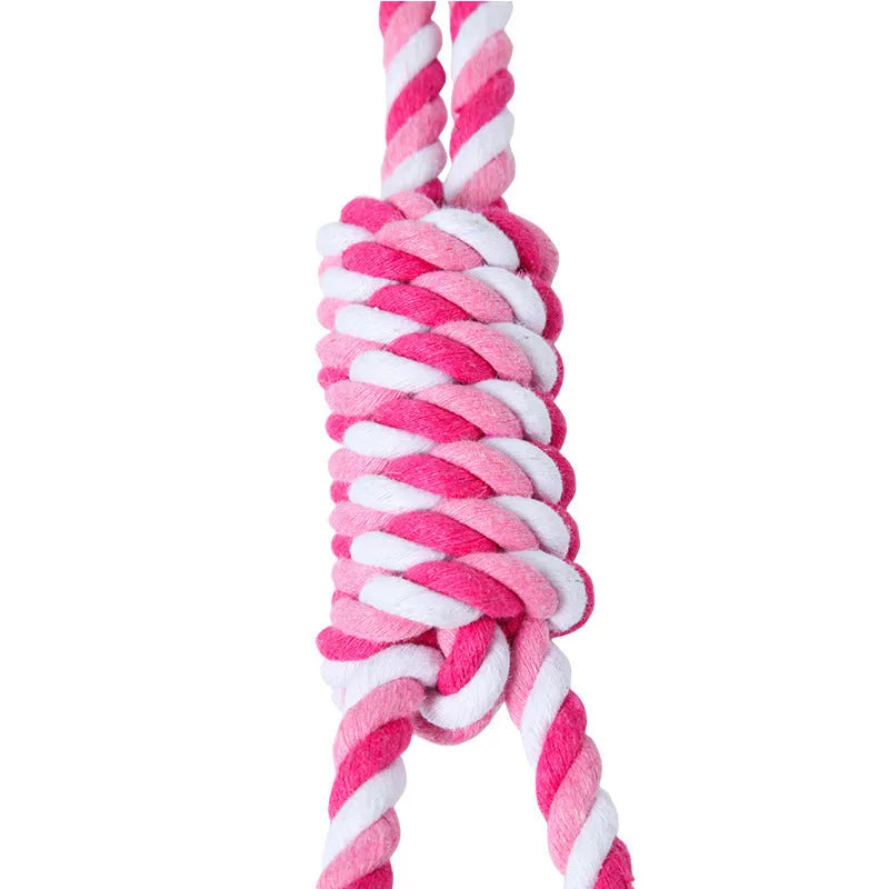 Cotton string dog toy for medium to large dogs with vent relieving design
