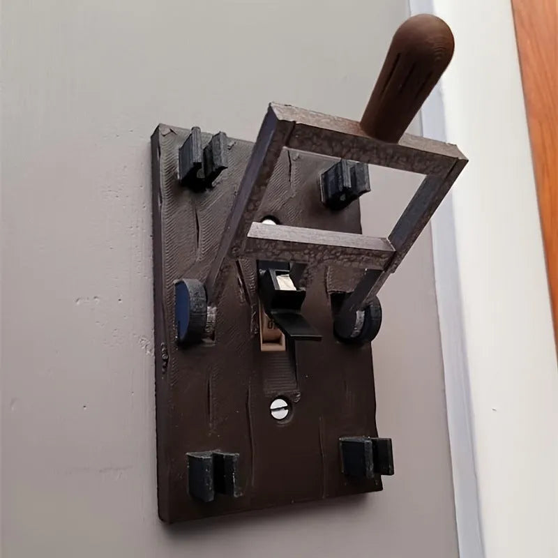Retro creative plate decoration mechanical light switch with American standard wiring