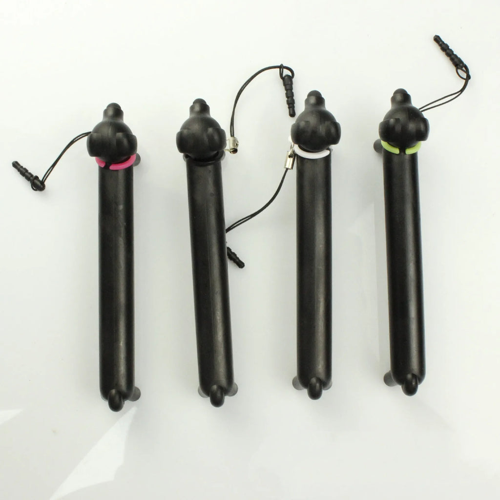 Black dog-shaped extendable touch screen stylus with phone stand function