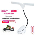 Black rechargeable music stand light with 28 LED lamps and USB cable