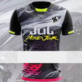 Men's sports mesh t-shirt in bird eye cloth polyester fabric showing loose-fit short sleeve design