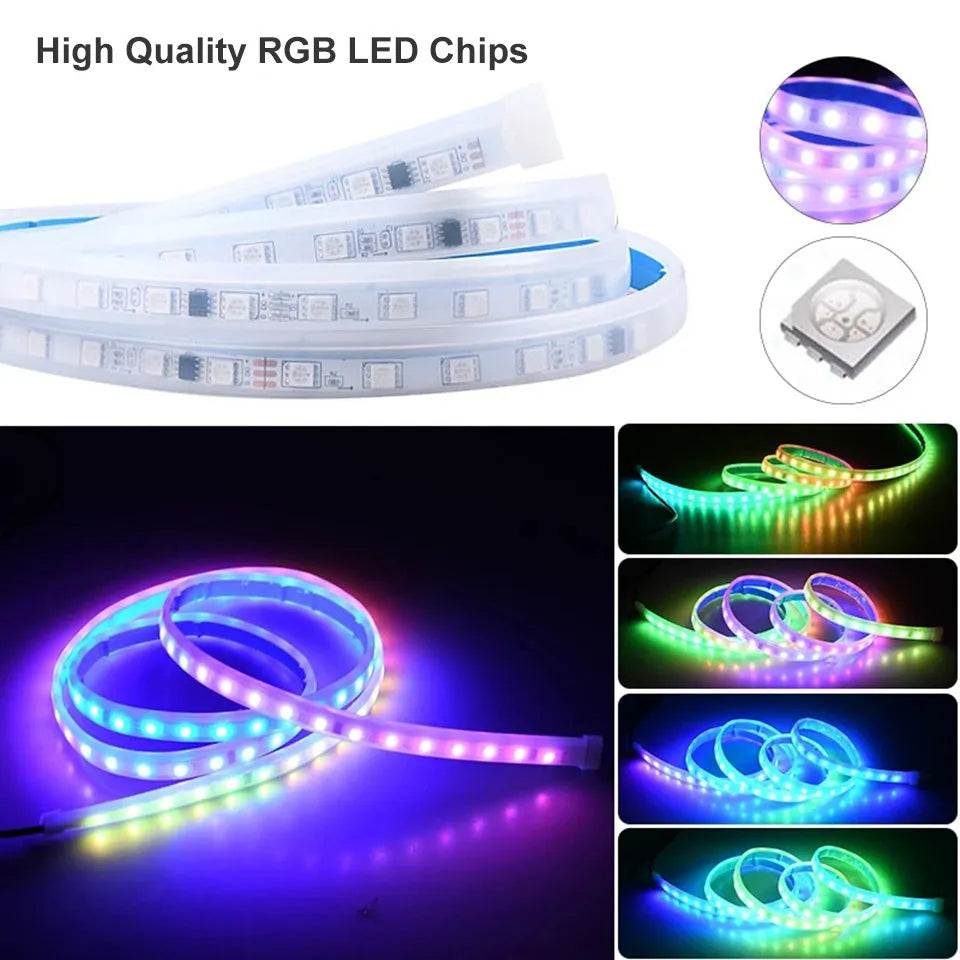 Flexible PVC LED light strip for General Motors engine cover illumination in multiple colour options