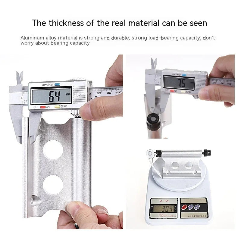 Silver metal bicycle front fork quick release fixing clip for SUV bike rack mounting