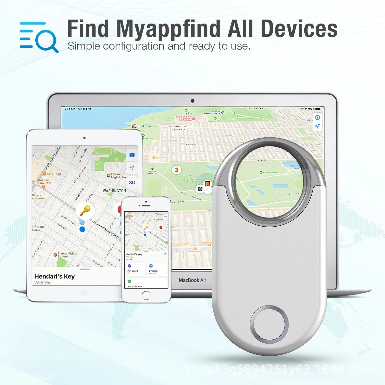 Black GPS tracking device for pets and children showing compact design and USB charging port
