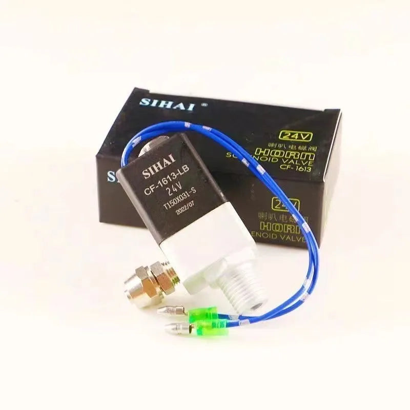 Black dual trumpet 12V 24V 300DB super loud air horn kit with compressor for vehicles