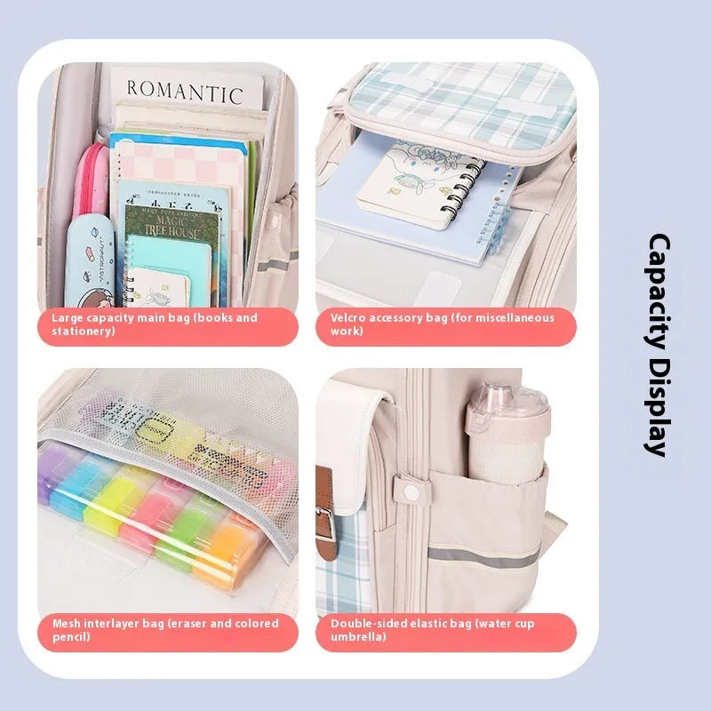 Student schoolbag backpack in Oxford cloth available in multiple colours and sizes for Grade 5-6