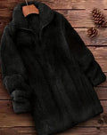 Double-sided fleece-lined jacket in black, navy blue, or khaki colour