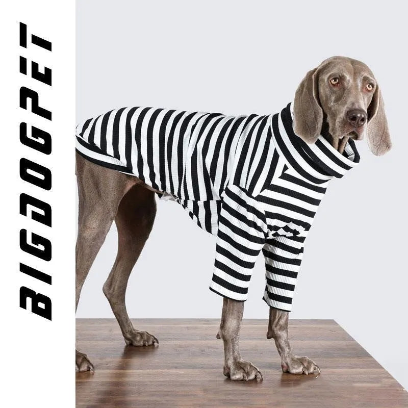 Black and white polyester dog clothes for large breeds in multiple sizes