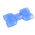 Freezable plastic dog chew toy filled with water for cooling and teething relief.