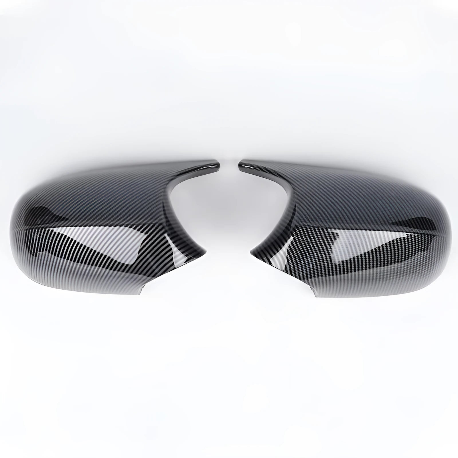 Pair of black ABS plastic rearview mirror housings for BMW 3 Series E90 side mirrors