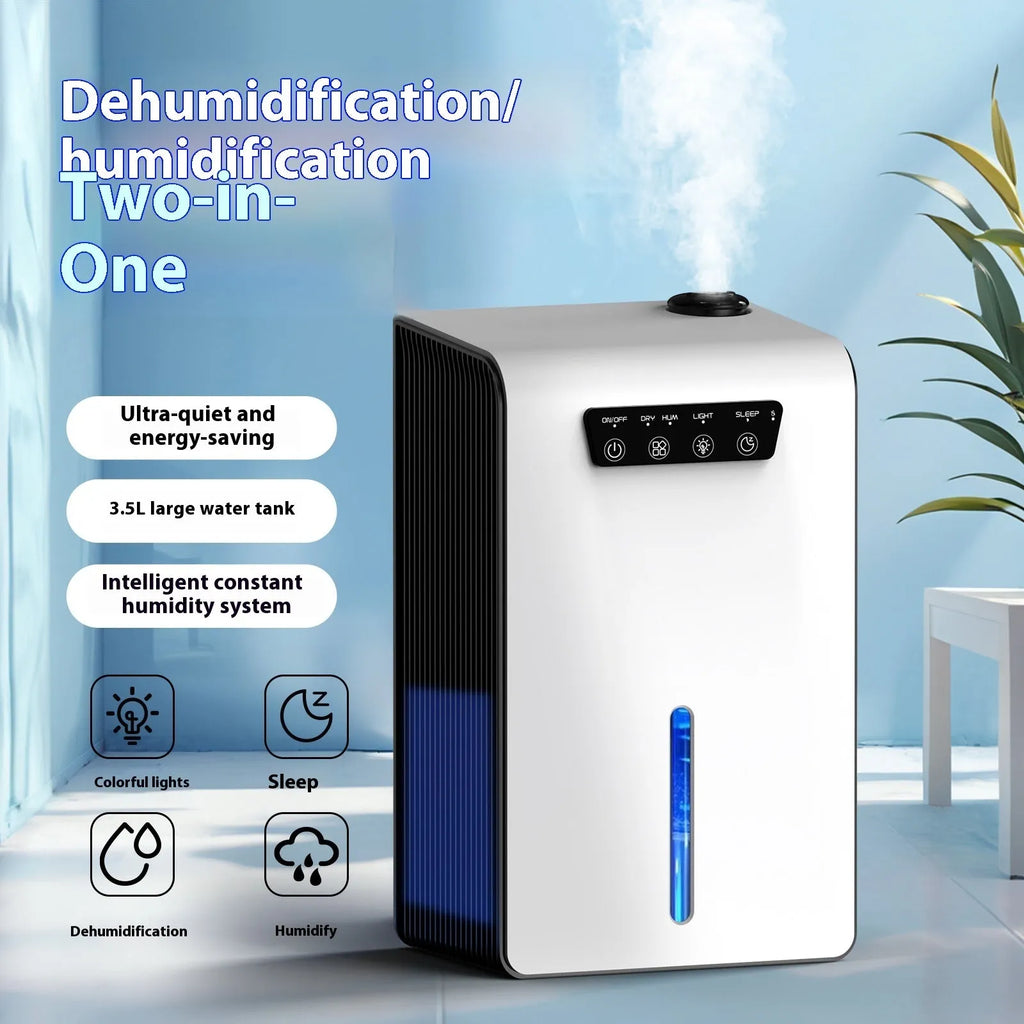 Milky white compact household dehumidifier for small spaces and bedrooms