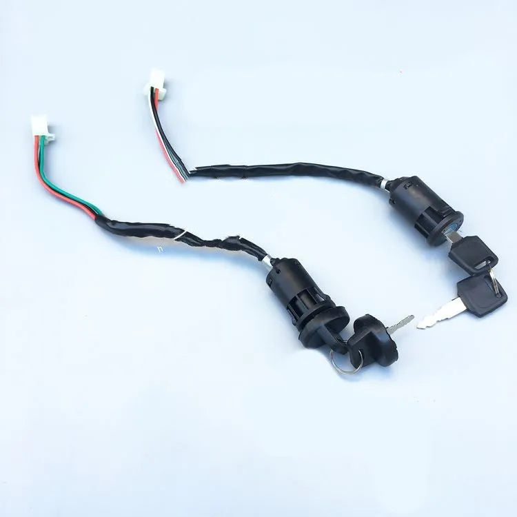 Plastic electric door lock actuator for cars with connector terminals
